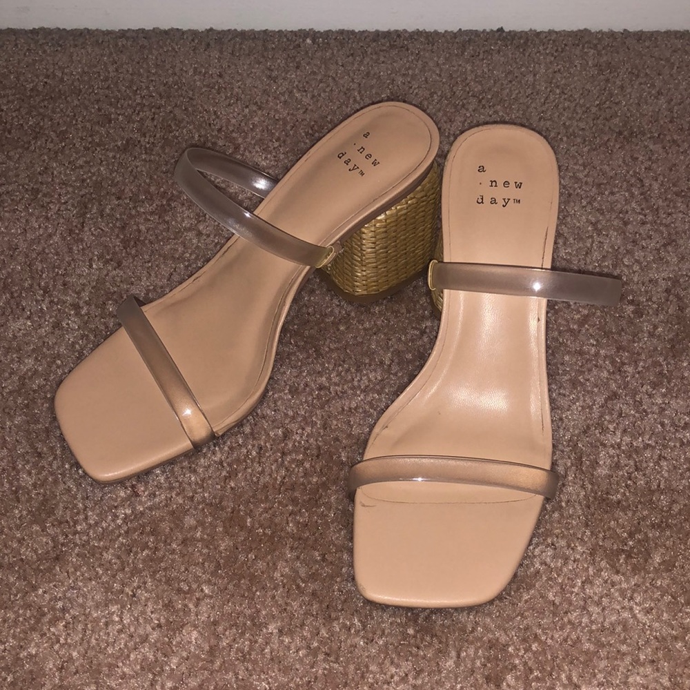 Open toe wedge heels